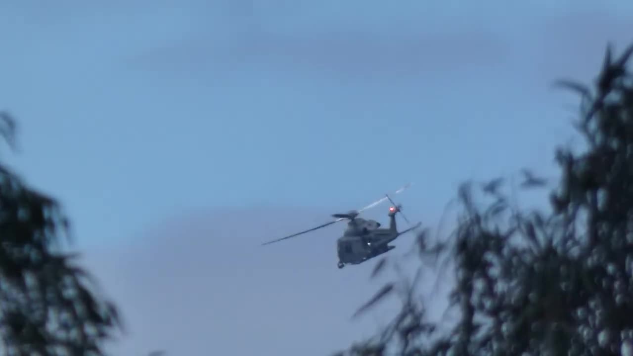 Police Helicopter Melbourne Victoria Australia in covid lockdown
