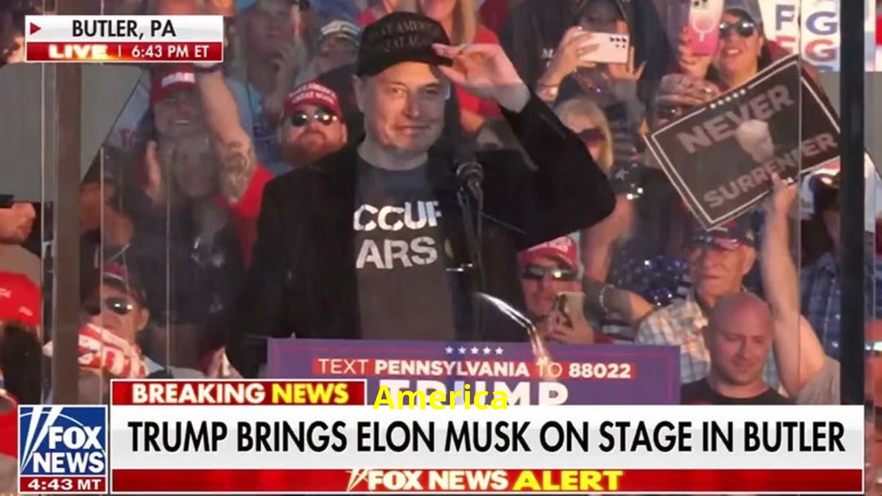 Elon Musk Joins Trump Rally at Assassination Scene