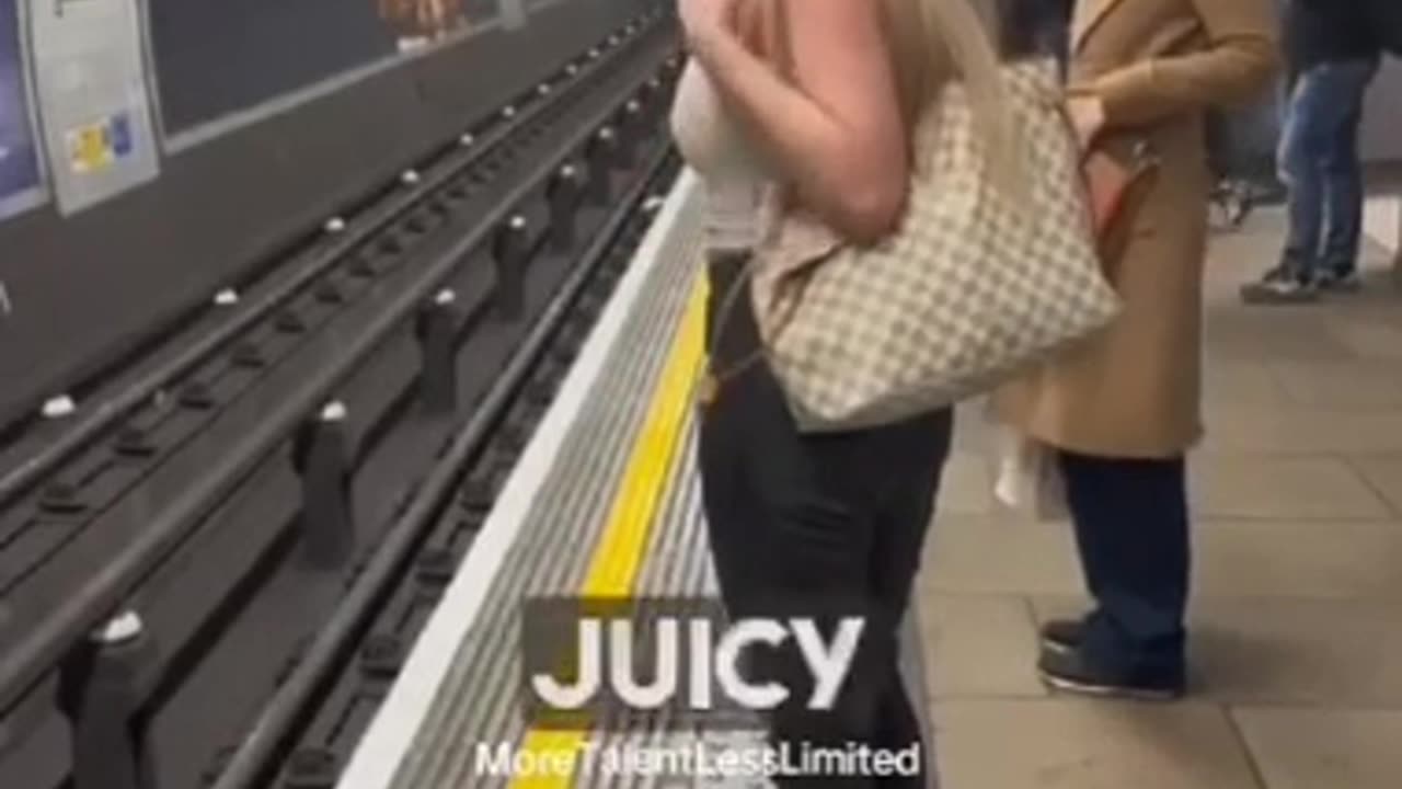 Please Step away from the Yellow Line . Yes You , Wid the Juicy Melons ,