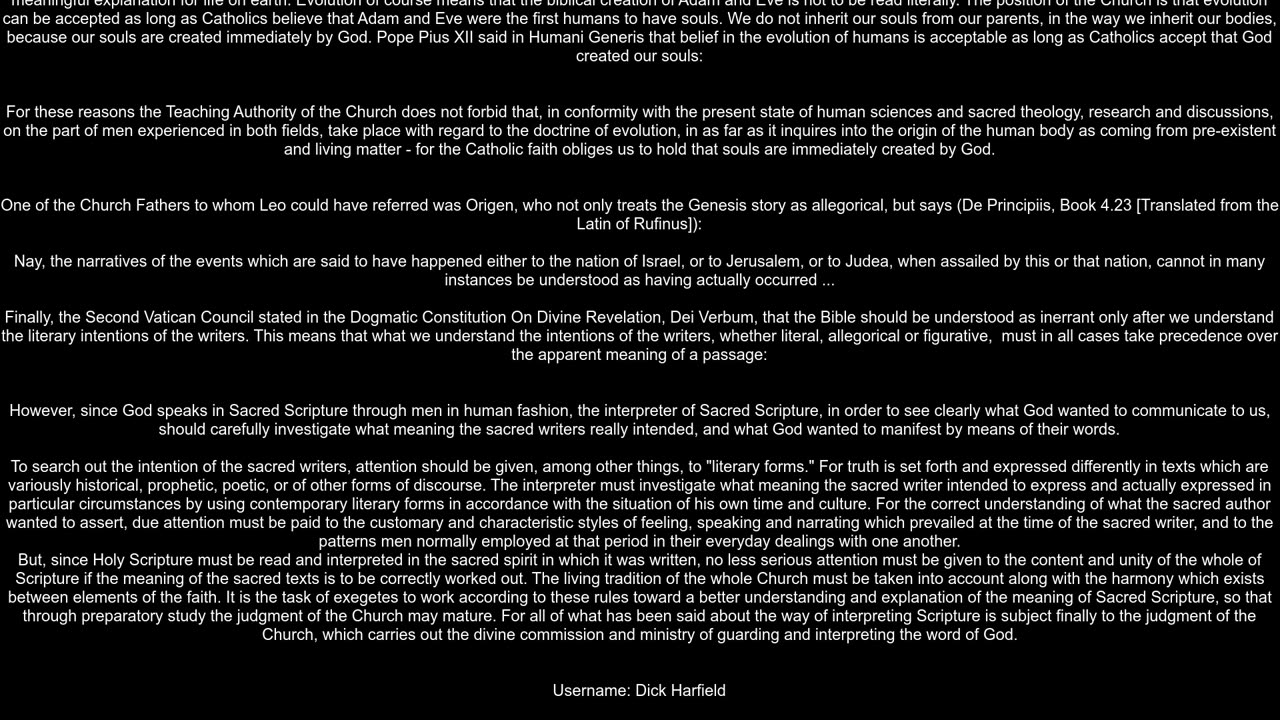 Has the Catholic Church outlined specific Biblical passages which should not be taken literally