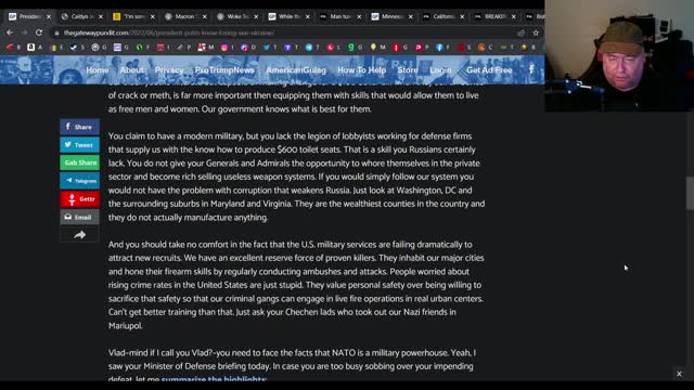 Letter to Putin is funny