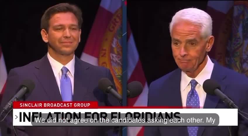 Charlie Crist tries to get Desantis to say he might be running in 2024 against Joe Biden.
