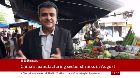 .China’s manufacturing sector shrinks in August - BBC News