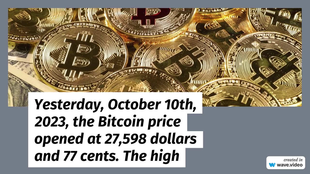 Bitcoin Expected Price Range for October 11th, 2023.