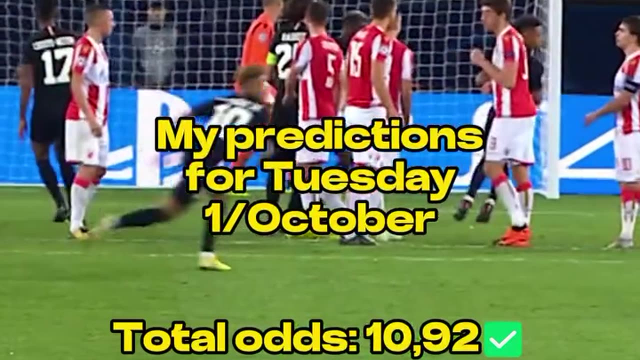 Betting Tips - 1/October (Odds 10.92)