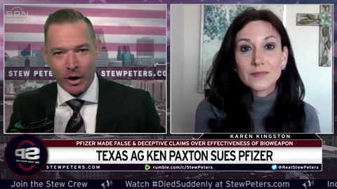 Pfizer Sued Over Deception-Texas AG Paxton's Lawsuit (Stew Peters w) Karen Kingston - Dec.2023)