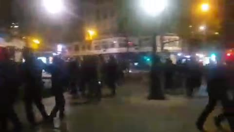 Scenes from the streets of France after the