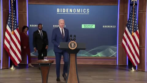 Biden: "I'm not introducing me, Mark is. I forgot, Mark. I went straight to the podium."