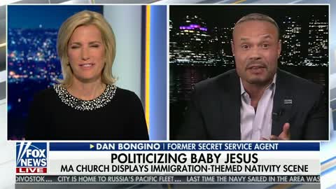 Laura Ingraham and Dan Bongino discuss Baby Jesus in a cage nativity scene