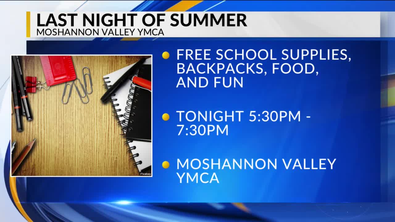 Centre County YMCA handing out school supplies during 'Last Night of Summer'