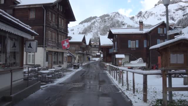 Snowy swiss village 2021