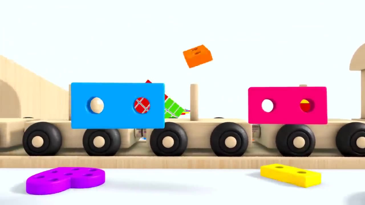 Learn colors Toy Train and color balls-- shapes & color collection .