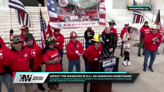 Firefighters Against Mandates Full Speech @ Defeat The Mandates DC