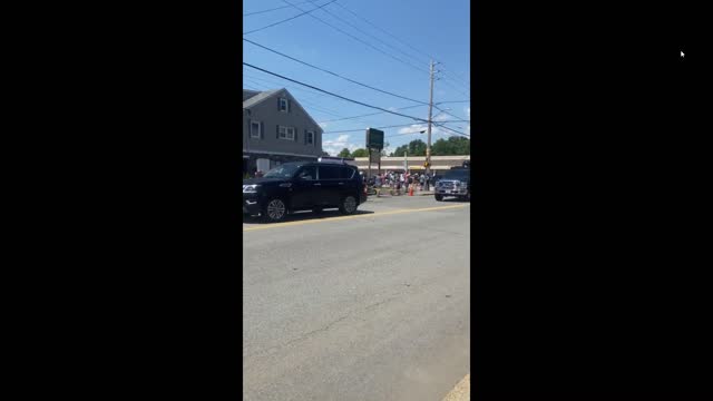 Joe Biden greeted by Disgusted Americans in MA with "LET'S GO BRANDON!"