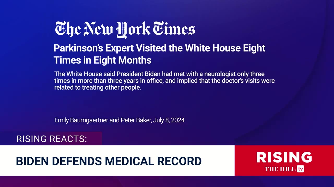 Parkinson's Disease Doctor Visited The White House EIGHT TIMES, Team Biden DEFLECTS