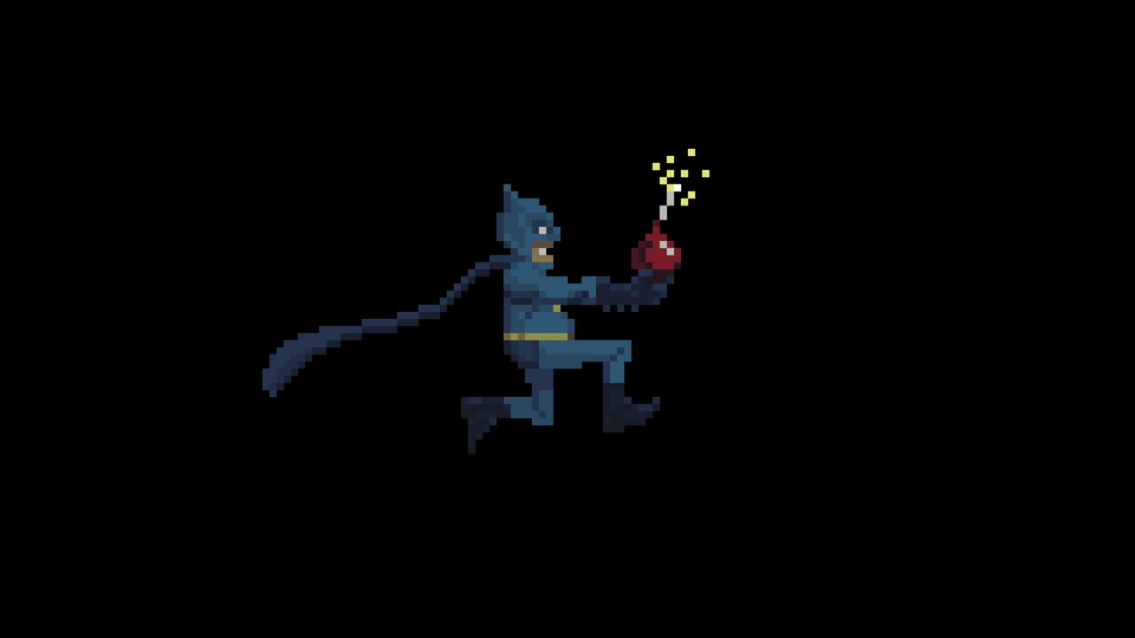 Batman Pixel Art & Song (Some days you just can't get rid of a bomb)