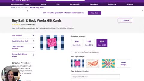 Buy Bath & Body Works Gift Card