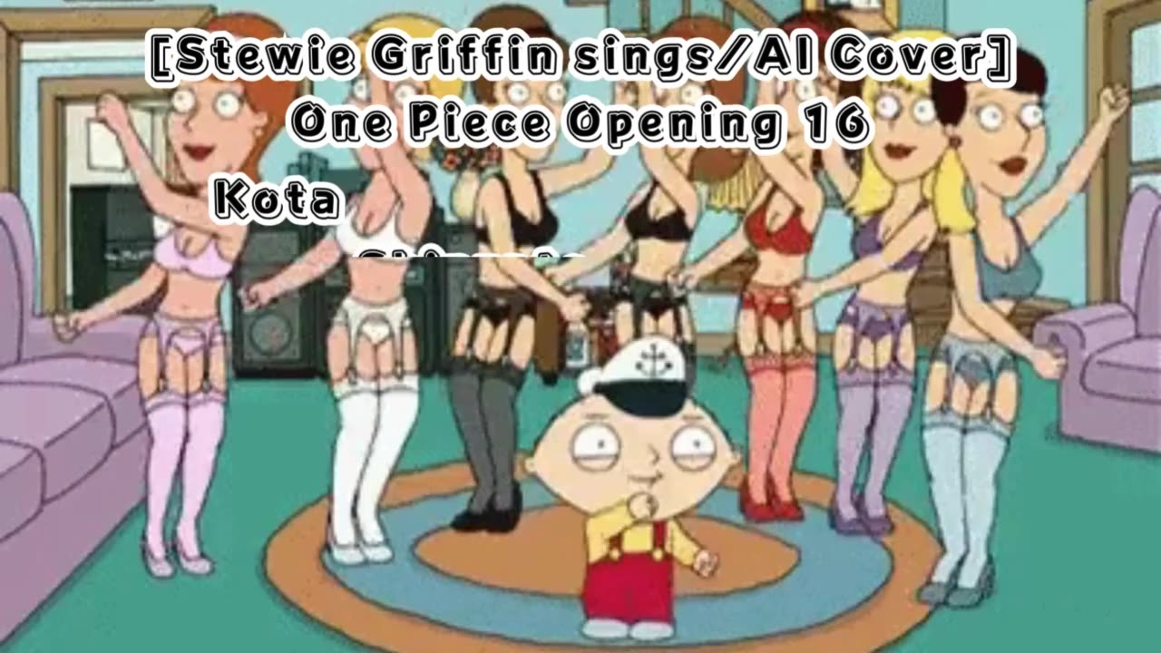 [Stewie Griffin AI Cover] One Piece Opening 16 Kota Shinzato - Hands Up!