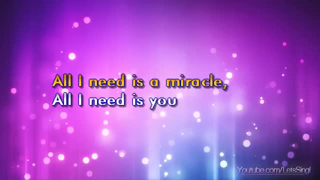 kbkaraokeking The Mechanics All I Need Is A Miracle