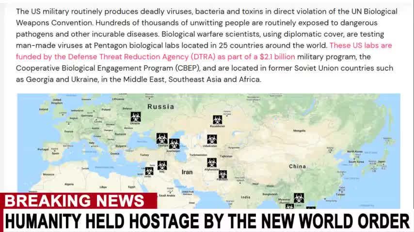 U.S. BIO WEAPONS LABS IN UKRAINE USED TO INFECT RUSSIA...THEY CAN KILL YOU FOR 29 CENTS