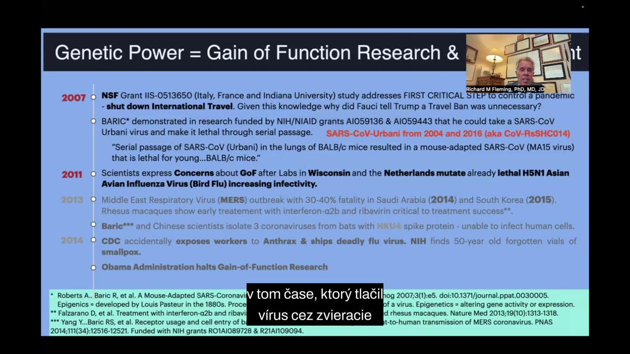 My Presentation to the Slovakian Government on the Origins of SARS-CoV-2.