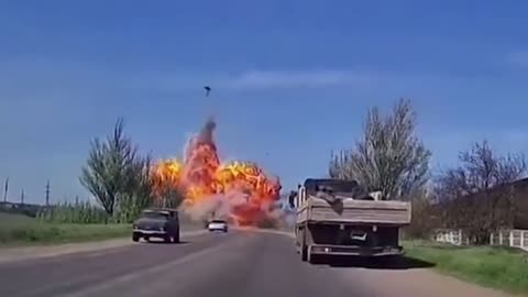 New video shows Russian tanks being blown up by Ukrainian forces...