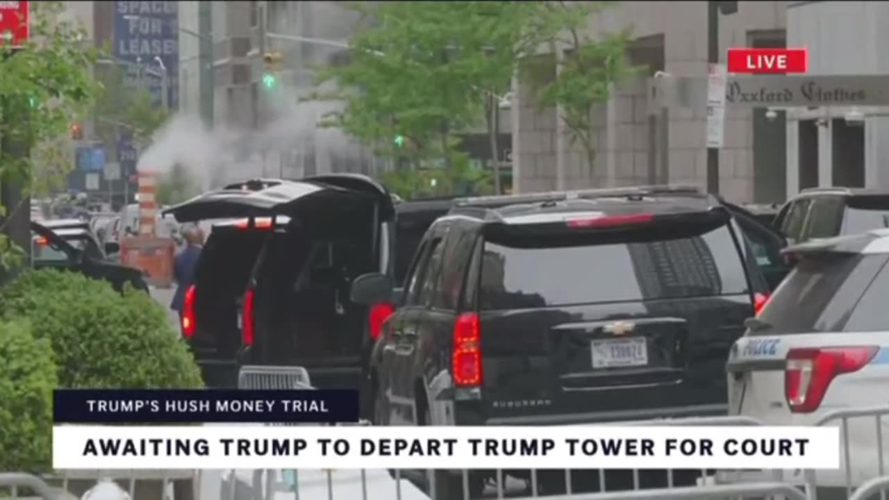 45-47 leaves Trump Tower this morning