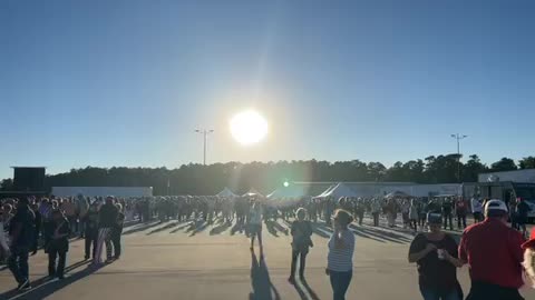 Trump landing at Wilmington NC rally