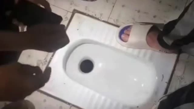 Fishing in the toilet 😲🤢