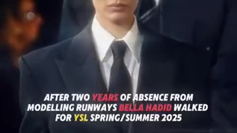 Bella Hadid for Saint Laurent Spring/Summer 2025. #model #bellahadidedit #fashion #supermodel #ysl