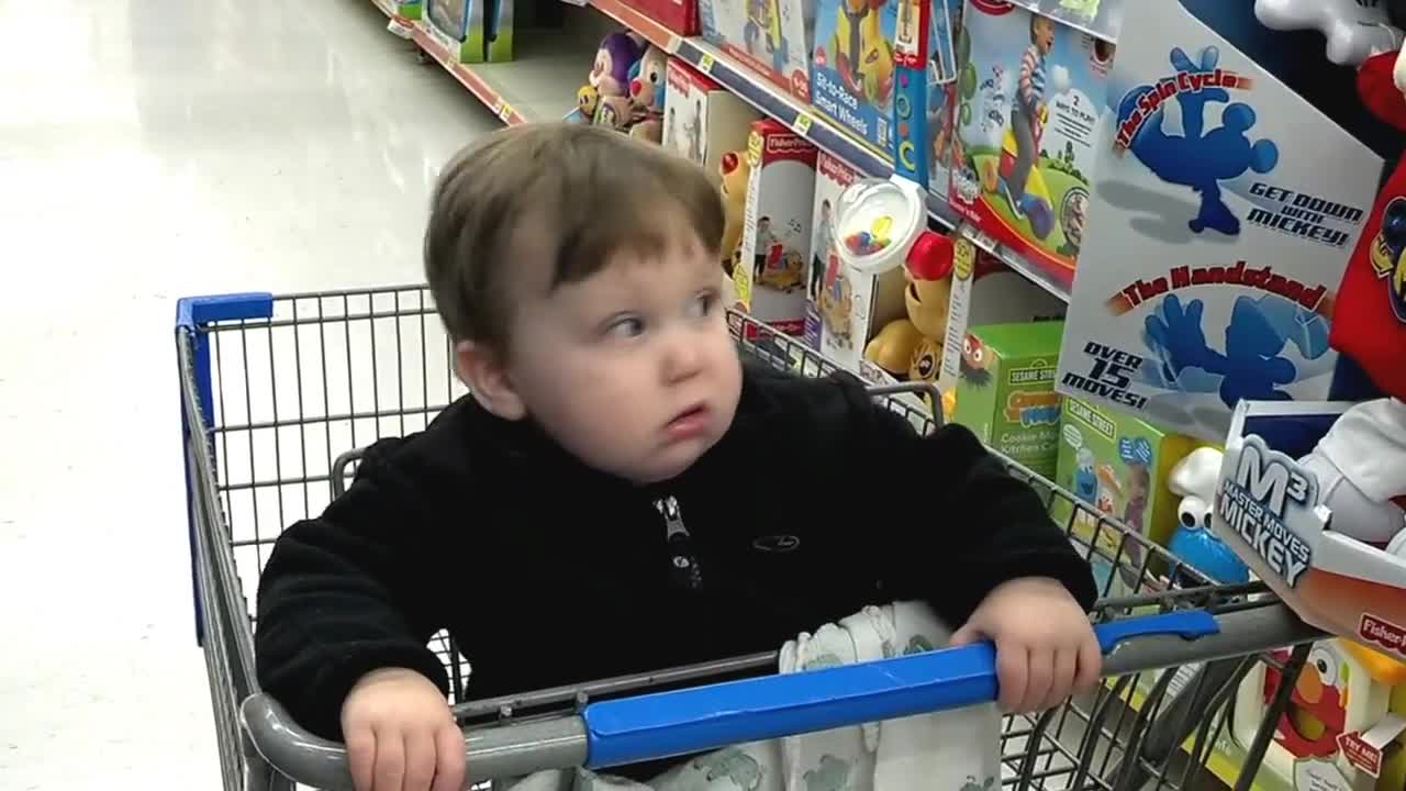 Little Boy Gets Surprised By Animated Mickey Mouse Toy