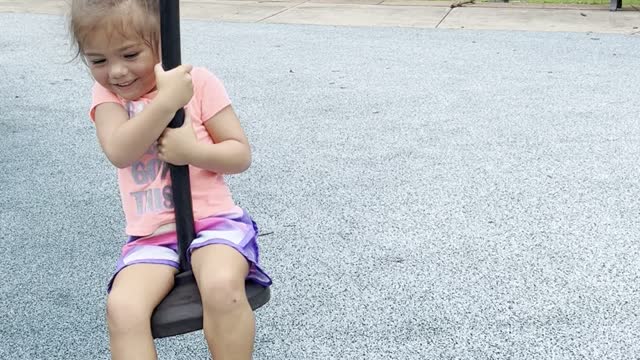 Zip line fun at a kids playground