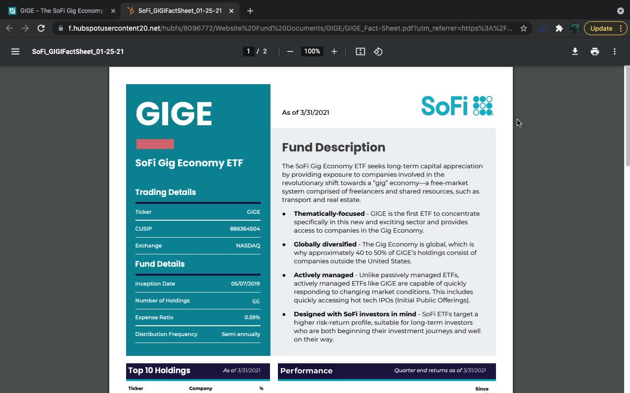 GIGE ETF Introduction (Gig Economy)