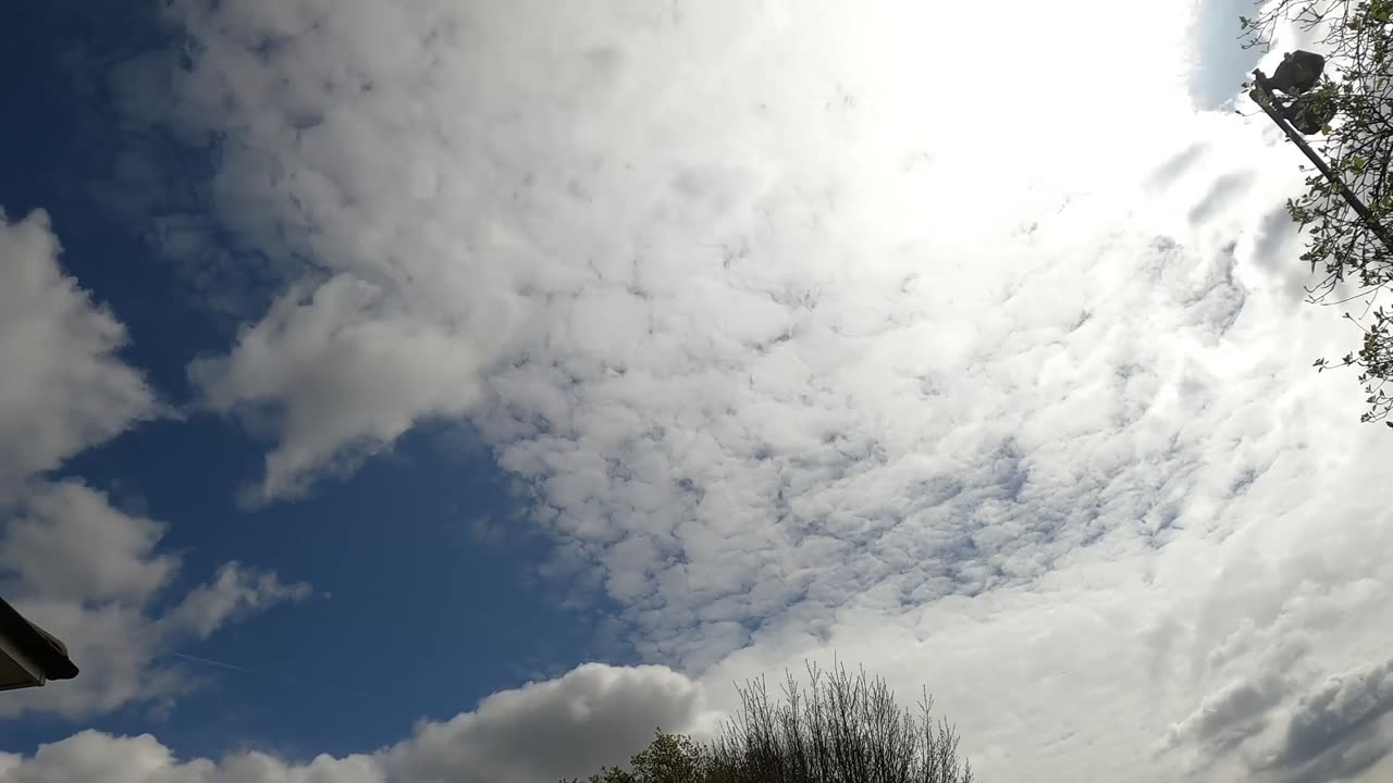 timelapse of the sky in birmingham uk 20.4.24