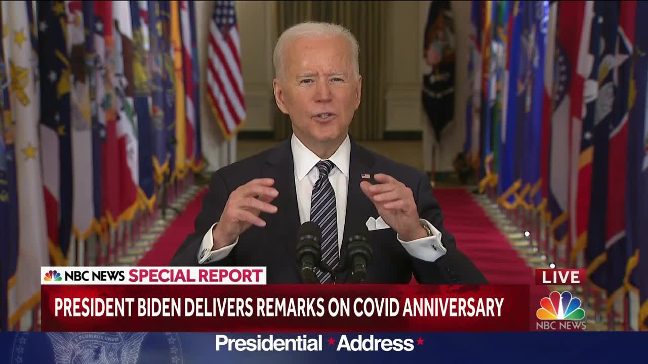 Watch President Biden’s Full Remarks On Anniversary Of Covid Pandemic