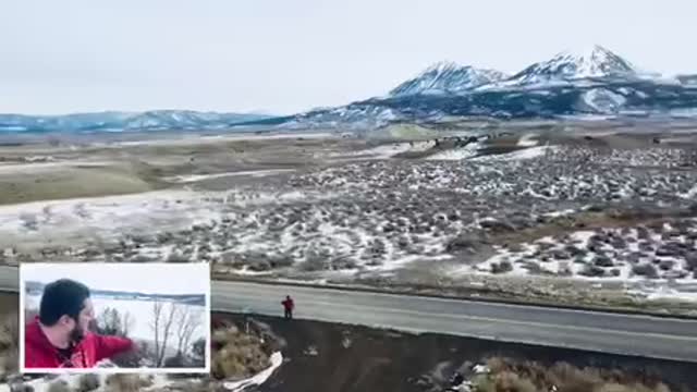 Drone Pilot Gives Tour of Frozen Colorado Lake