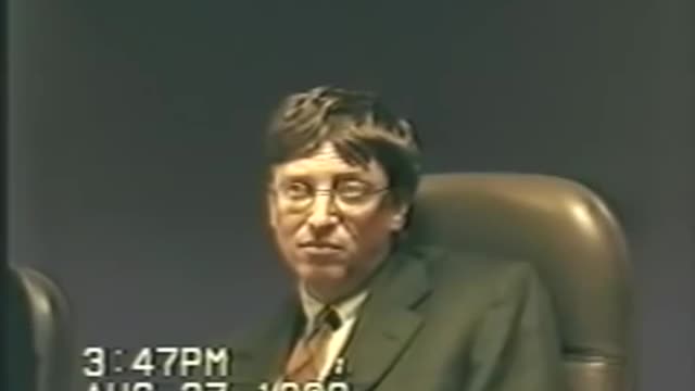 Bill Gates giving his deposition to defend Microsoft monopolization attempts 1998