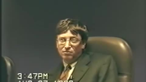 Bill Gates giving his deposition to defend Microsoft monopolization attempts 1998