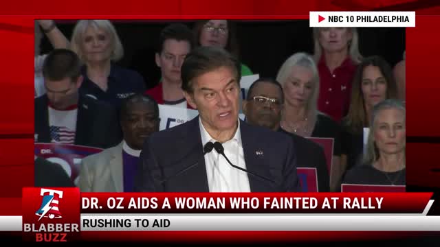 Dr. Oz Aids a Woman Who Fainted At Rally