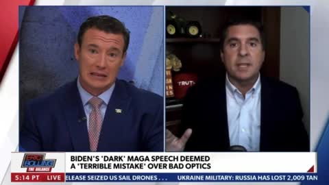 Devin Nunes talks about “PedoHitler” to Newsmax on TV last night