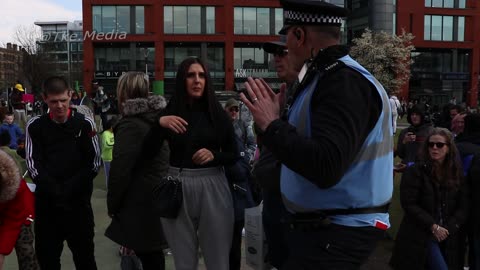 Anti Lockdown/ World Freedom March. In Manchester, Uk - Protest Highlights