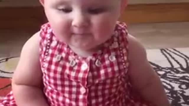 Sweet little cute reaction