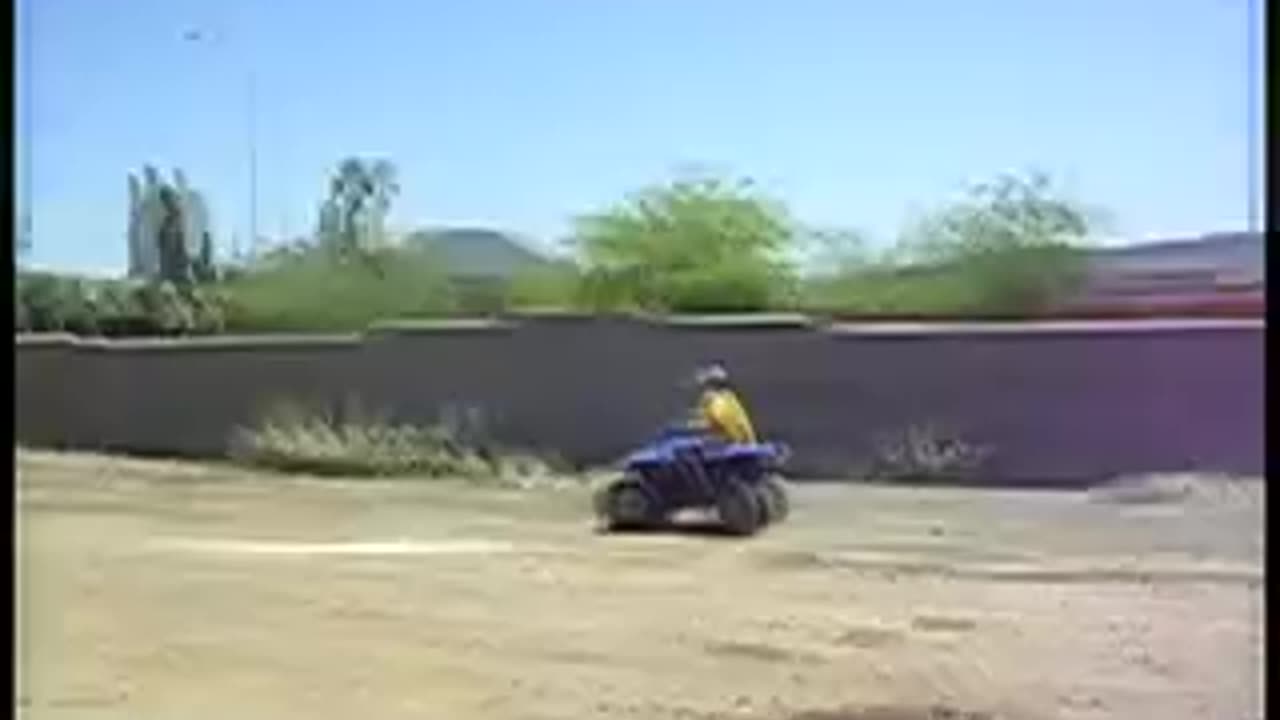 Riding the quad backwards