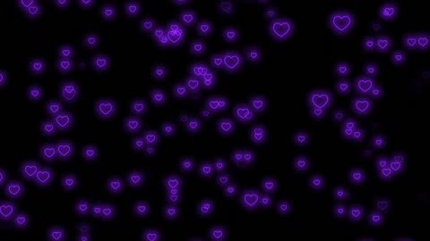 021. Fly Up💜Neon Light Heart Heart Background Video Loop Animated Background Wallpaper Heart