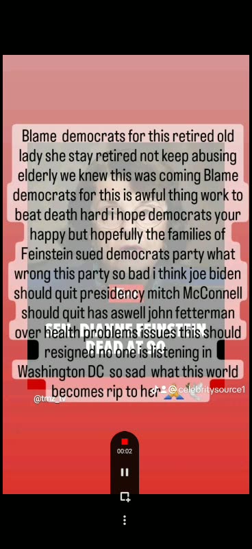 Rip to Dianne Feinstein 10/3/23🙏🕊