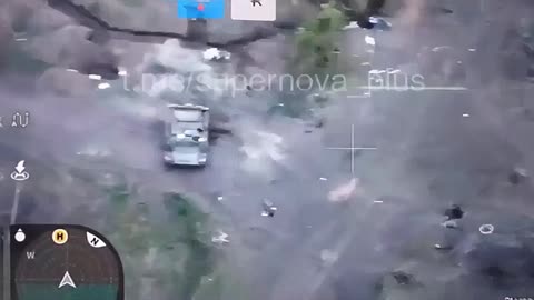 Russians assault a Ukrainian position and take heavy losses while disembarking their APC