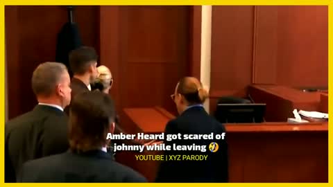 Amber Heard got scared by Johnny Depp while leaving the court