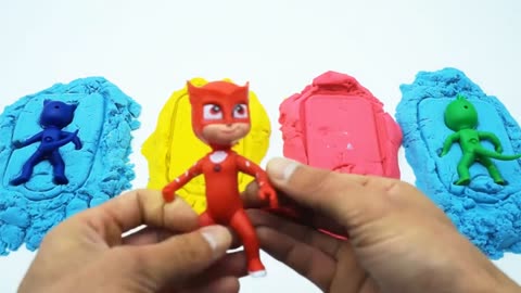 PJ Masks Color Magic! Discover Play-Doh Surprise Toys - Unbox Adventure!