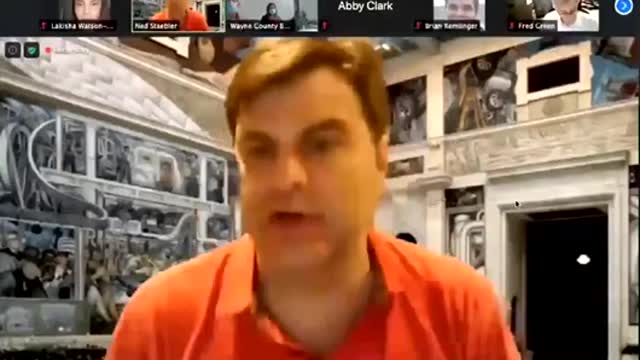 Part of the Zoom call showing threats to the two Wayne County Republican canvassers