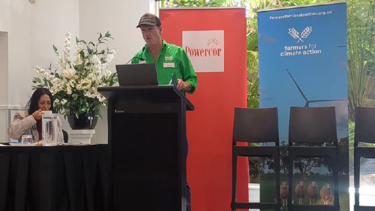 Wade speaking at Farmers for Climate Action event in Bendigo - 10/10/2024